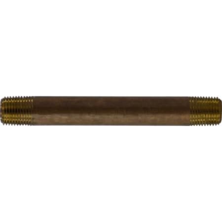 Midland Industries 18 X 4 RED BRASS NIPPLE 40007